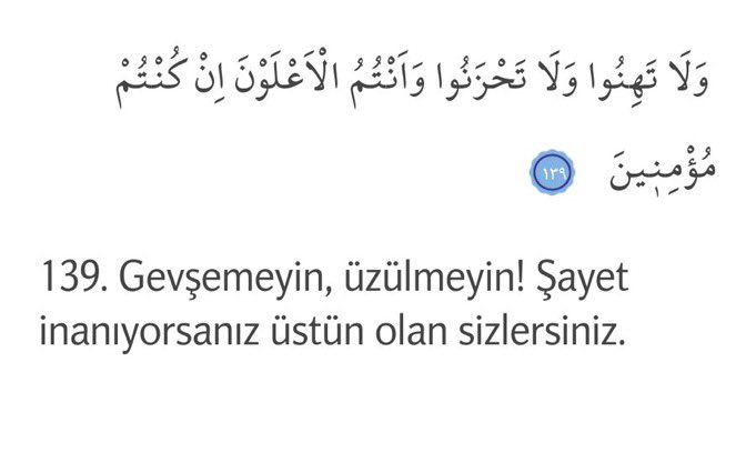 (3/Al-i İmran, 139)