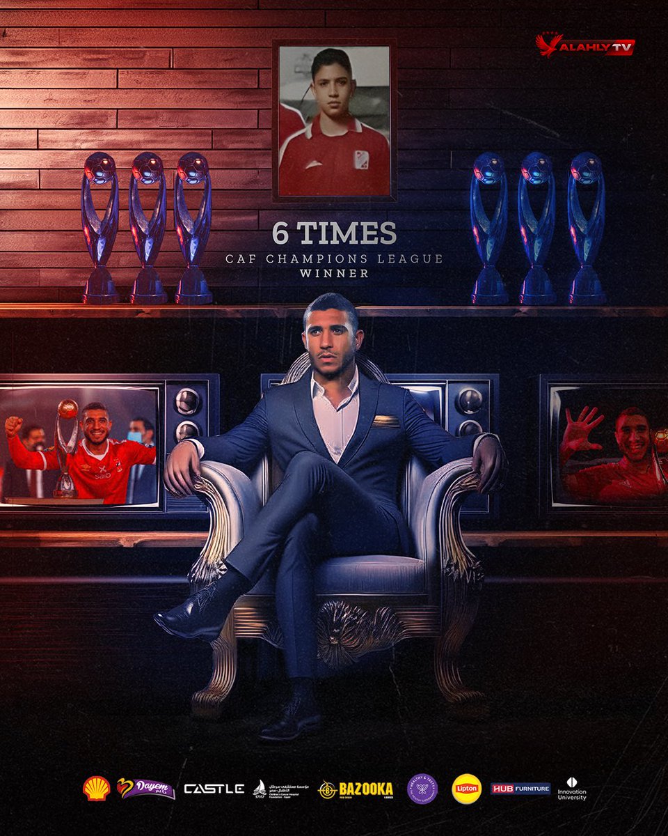 AlAhlyTV's tweet photo. لا يوجد فريق في افريقيا يمتلك عدد بطولاته 🏆
رامي ربيعة يضم الكأس رقم 6 لسجله الذهبي مع #لاهلي في #دوري_ابطال_افريقيا ⭐️🦅
#Champ12ns #FinalCairo https://t.co/T5Eb73NswJ