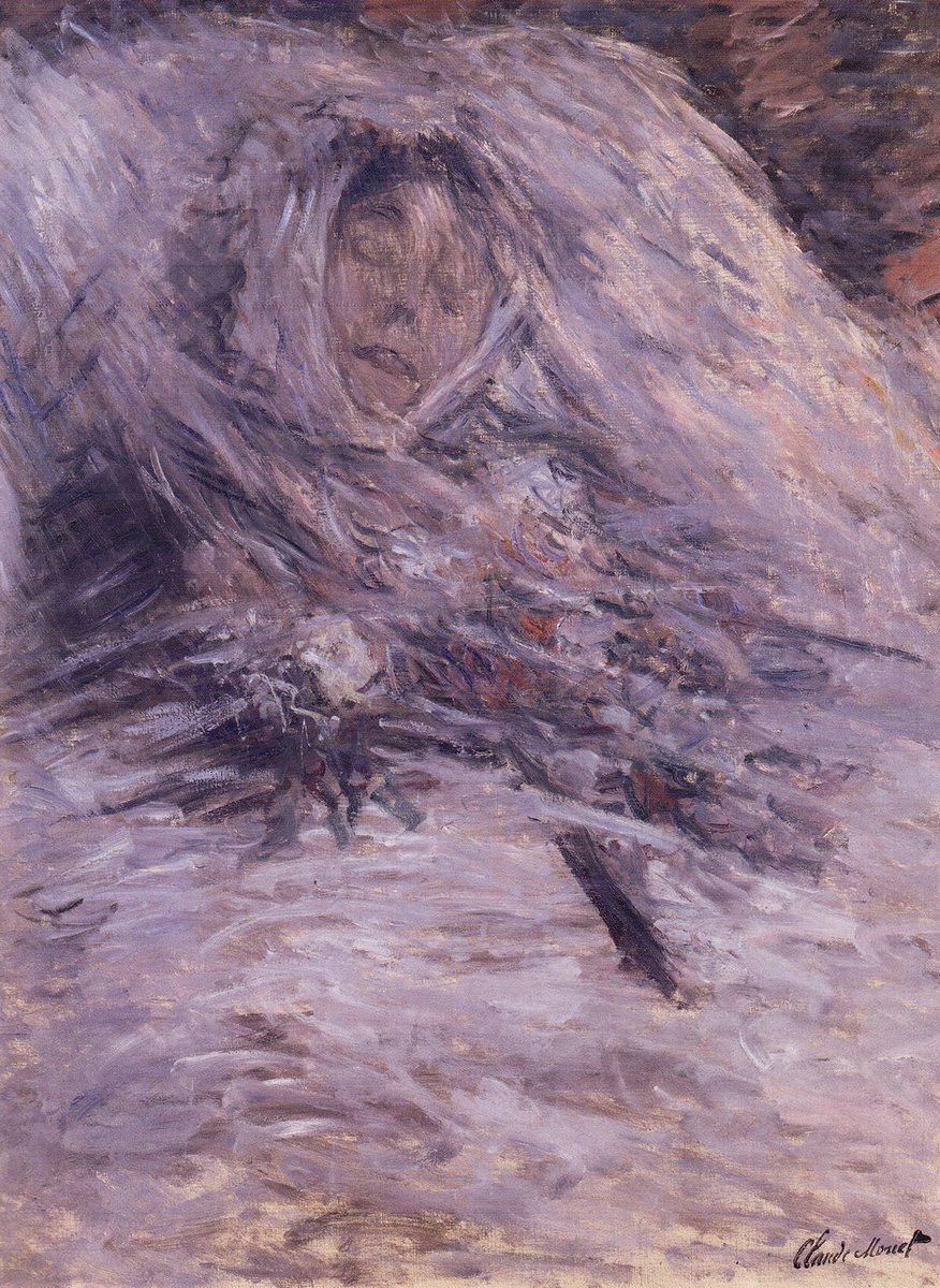 I think Monet's inability to fully capture his wife, Camille head-on reveals a deep tenderness for her and a contented sense of mystery. There's chambers to her heart that are beyond his reach, which is why her deathbed scene is so harrowing. Love and loss both lack resolution.