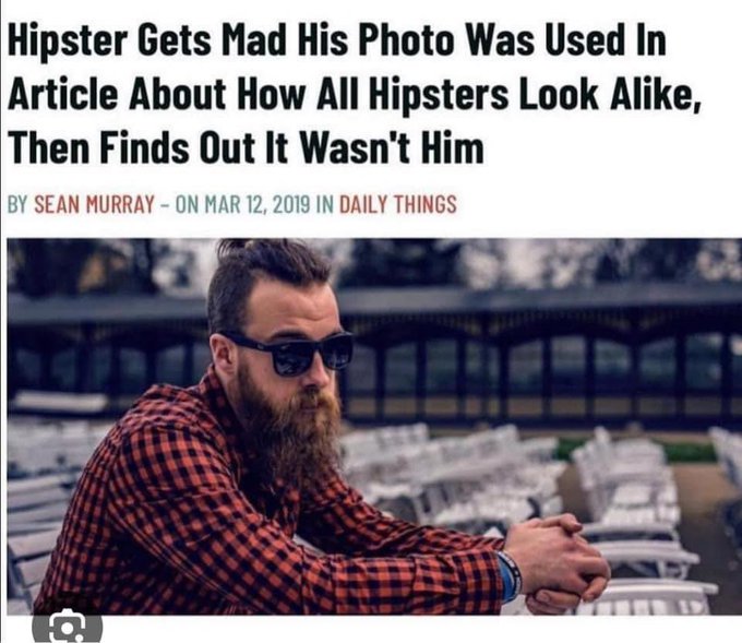 He Was Mad His Photo Was Used To Show All Hipsters Look Alike, But It Wasn't Him