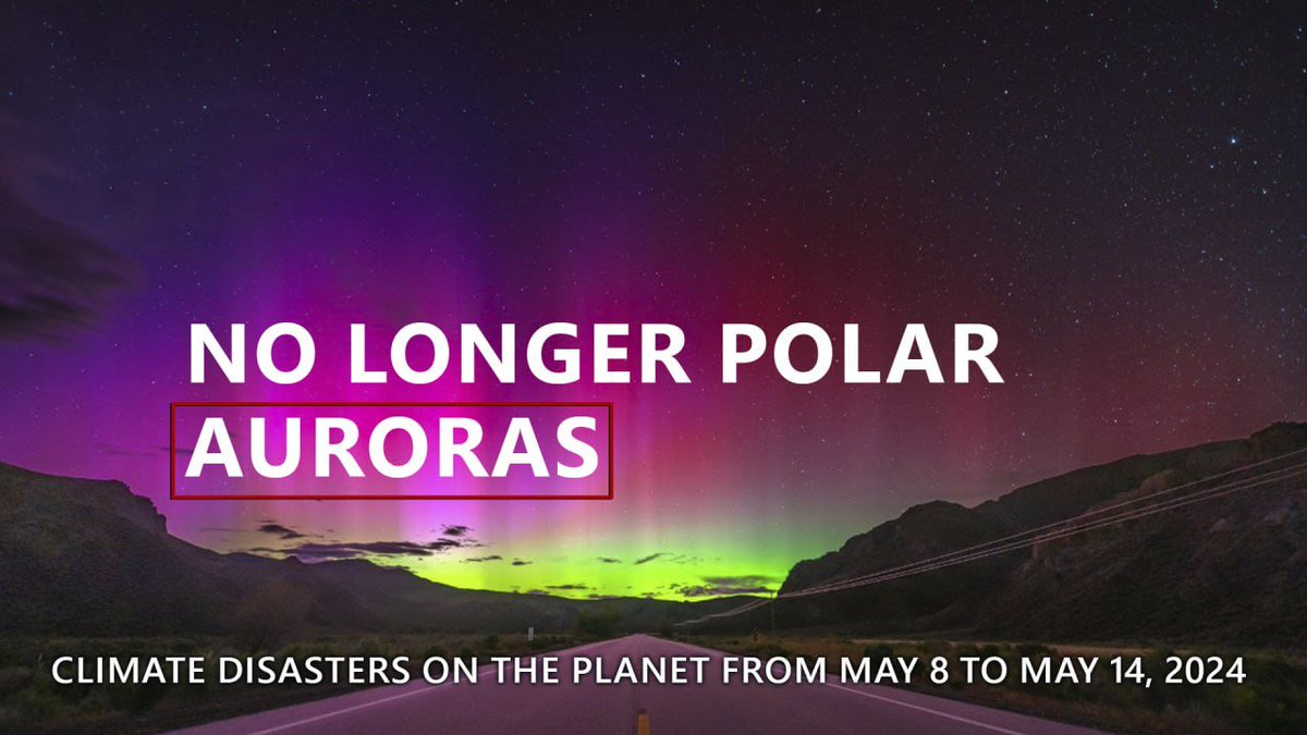 🔸New article on the #CreativeSociety website
CLIMATE DISASTERS ON THE PLANET FROM MAY 8 TO MAY 14, 2024: SUMMARY

creativesociety.com/articles/clima…

#GlobalCrisis #ActNow #SPEAKUP #climatecrisis #climatechange #Climate #Saturday #flood #hail #storm #snow #AURORA #northernlights #trending