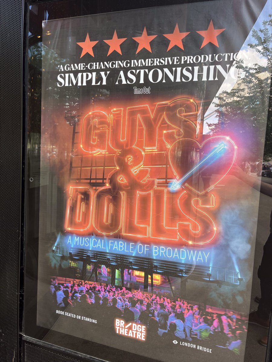 Well, #GuysAndDolls at the @_bridgetheatre is absolutely magnificent! Innovative staging and excellent choreography. 🎭🎶