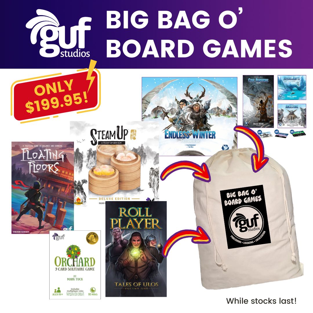 How's your weekend so far? Today is the day of Melbourne Board Game Market! Come visit us at Collingwood Town Hall, and look for these games in our Big Bag O' Board Games! Hope to see you soon!
(while stock last)