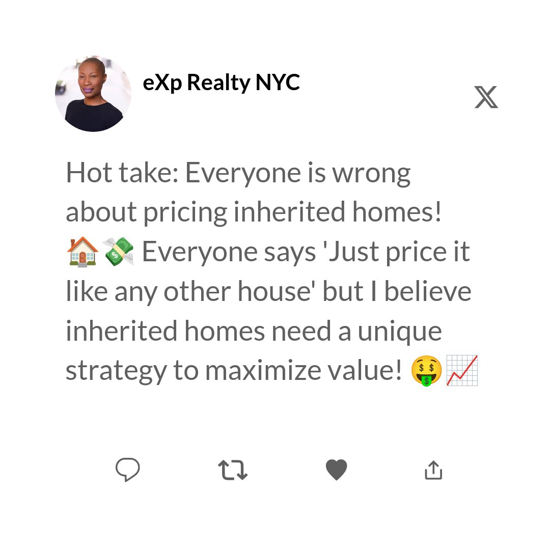 Inherited homes aren't your typical sale. They require a special touch! 🤝✨ I say, let's price it smart and attract those eager buyers! 🏡💰 Connect with me for a strategy that WORKS! 🚀 #InheritedHomeSales #ProbateRealEstate #MaximizeValue #probatenyc #probatebrooklyn