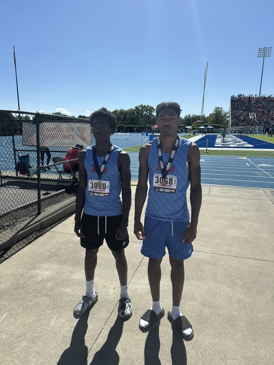 Congrats to our two state medalists in the High Jump!  Terrence Smith finishes 6th. Kewon Marshall is your 2024 STATE CHAMPION!  Awesome job boys!  <a href="/WABlackhawkFB/">West Aurora Football</a> <a href="/WAHSBlackhawks/">WestAuroraAthletics</a> <a href="/AuroraWestBBall/">West Aurora Boys Basketball</a>