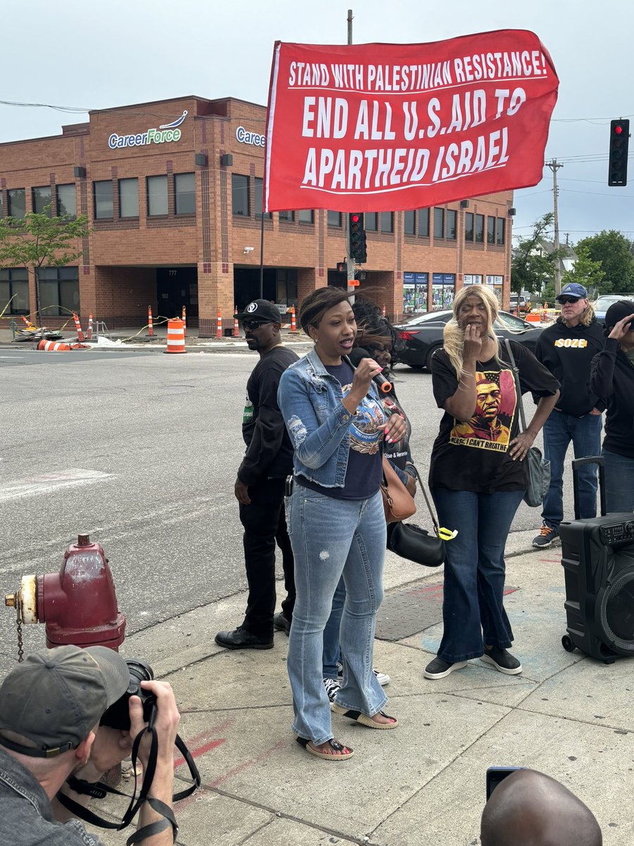 Palestinians “are facing similar situations as Black and Brown americans” say family members of George Floyd, at a protest on the fourth anniversary of his murder by Minneapolis police office Derek Chauvin.