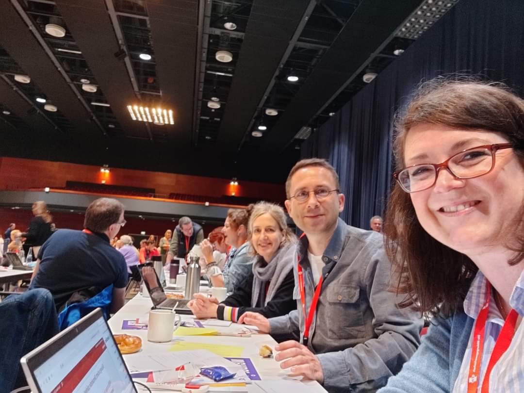 GewKoln's tweet photo. Wir sind heute beim NRW Gewerkschaftstag in Bochum! Gemeinsam beraten wir unter dem Motto "Bildung sichern: Demokratie stärken!" https://t.co/bPqZwC0osZ