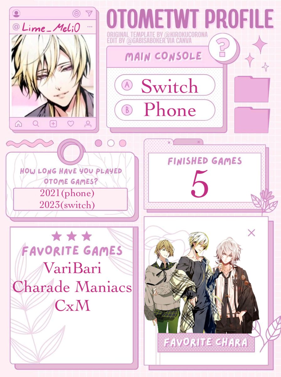 li_me_0_0's tweet image. Finally my otometwt intro 💕 
#otometwtintro