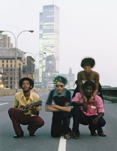 Always loved this pic. So modernist looking. Augustus Pablo and friends near the World Trade Center, 1976.