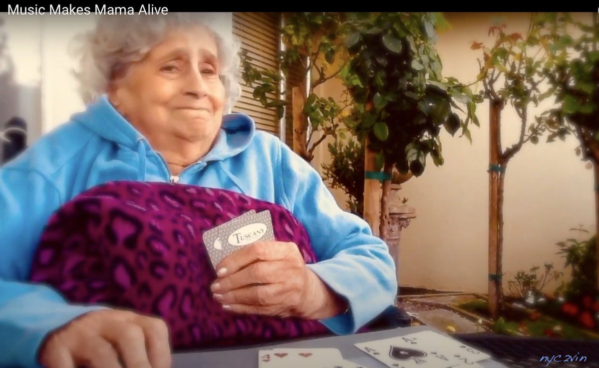 Mama was in Her #HappyPlace 🌈 Playing Cards AND Singing 🎶 Here’s the link: youtu.be/2VKTlMIfMe4?si… @LeezasCareCafe @LeezaGibbons @WeAreHFC @AlzheimersLA @AlzAuthors @YNB @ChristyBYates @WholeCareNetwrk #MusicTherapy