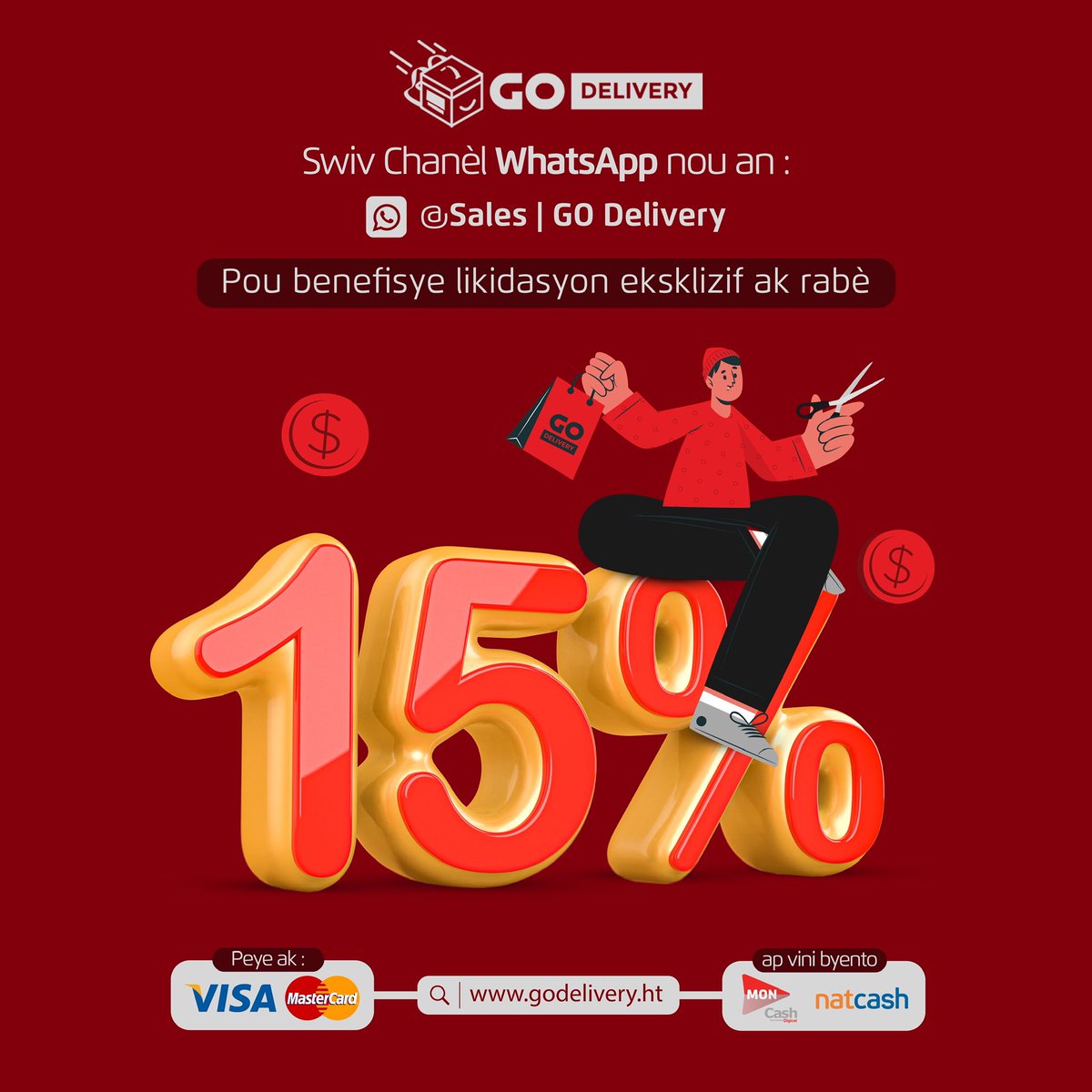 g0delivery's tweet photo. Itilize code : godelivery pouw benefisye de 15% rabè sou premye achaw la
Visite https://t.co/uplCoeHnPt e kòmanse viv pi byen depi jodi a.

Senplifye laviw chak jou ou avèk #GOdelivery https://t.co/m9eQOPCjpW