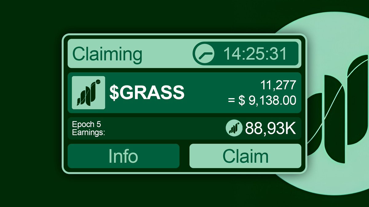 $GRASS AIRDROP IS CONFIRMED IN Q3🚨

Don't miss the last season, EPOCH 5👀

Time: 5 min  
Cost: 0 (Free)  
Potential: $3,500-$5,000     

Get $GRASS AIRDROP by this GUIDE🧵👇