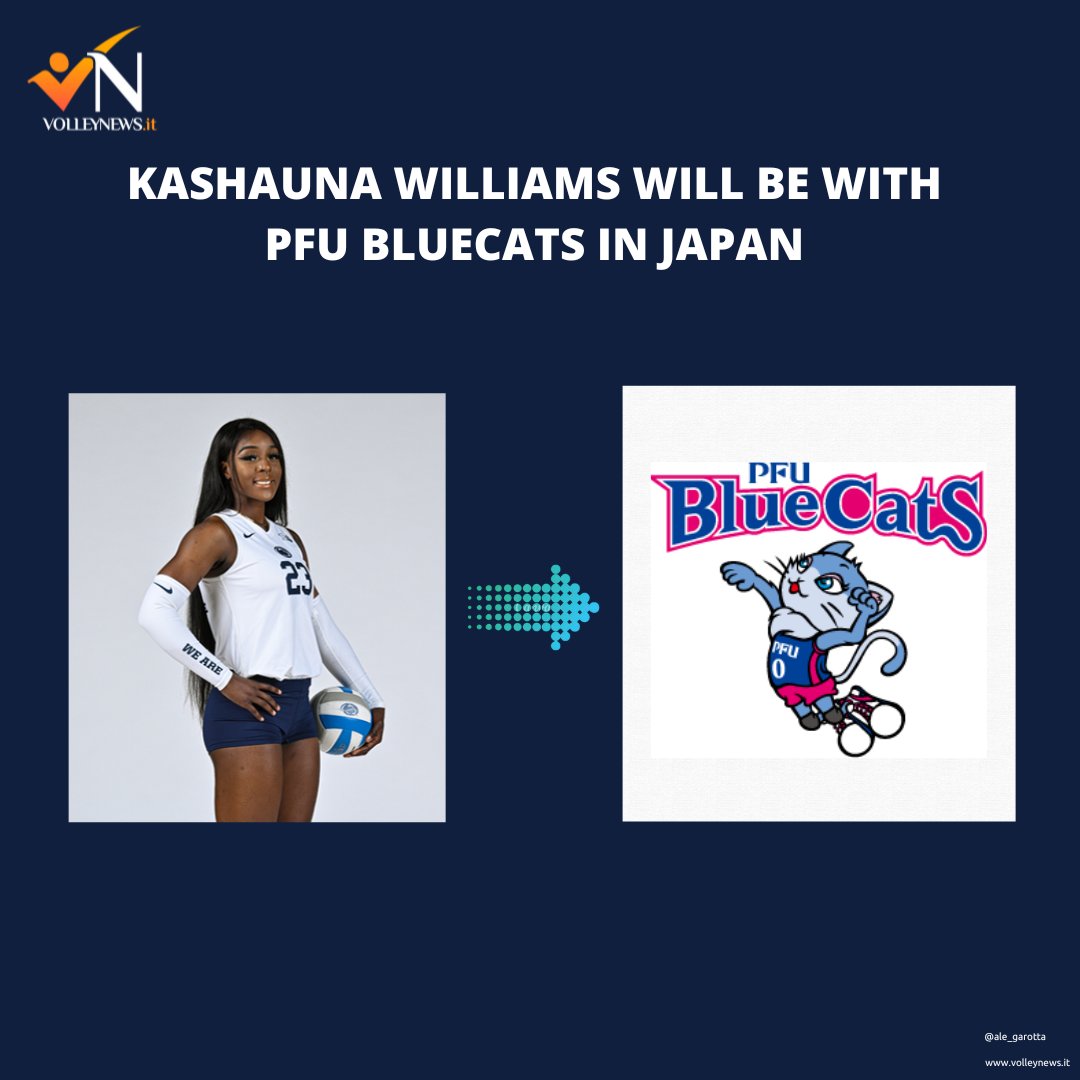 🚨 EXCLUSIVE - Kashauna #Williams is set to join the Japanese League in 2024-2025 season: the American outside hitter will be with PFU BlueCats. @6ugarr @PFUBlueCats #VolleyNews #volleymercato