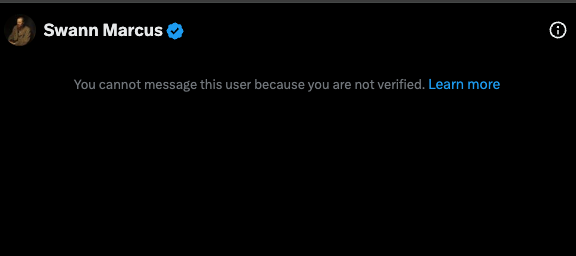 Any paid checkmark like @SwannMarcus89 who says ignorant crap on this hellsite should be mandated to have their DMs open to everyone so we can give him an appropriate response.
Coward...