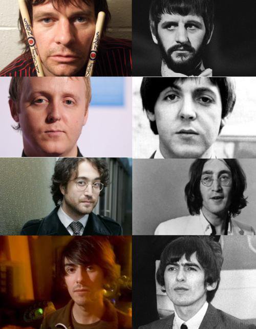 Beatles and their sons.