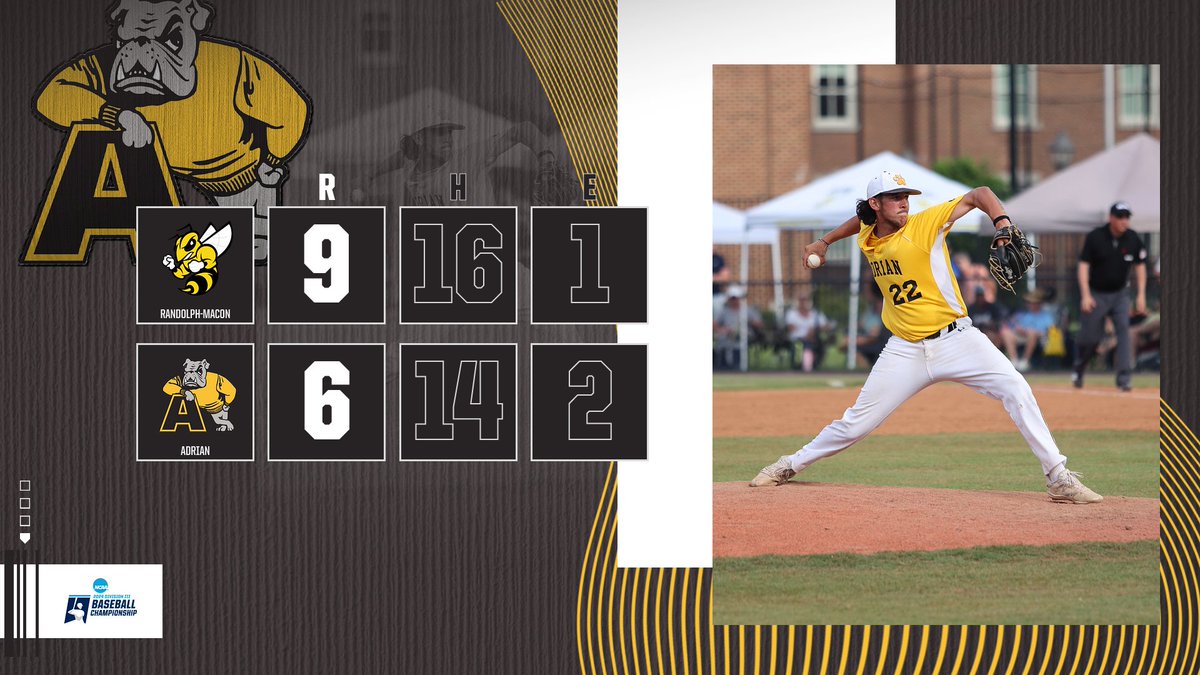 The @AdrianBaseball's season came to an end at 33 wins after falling in game three of the NCAA Super Regionals RECAP--tinyurl.com/5n8w73un #d3baseball #GDTBAB