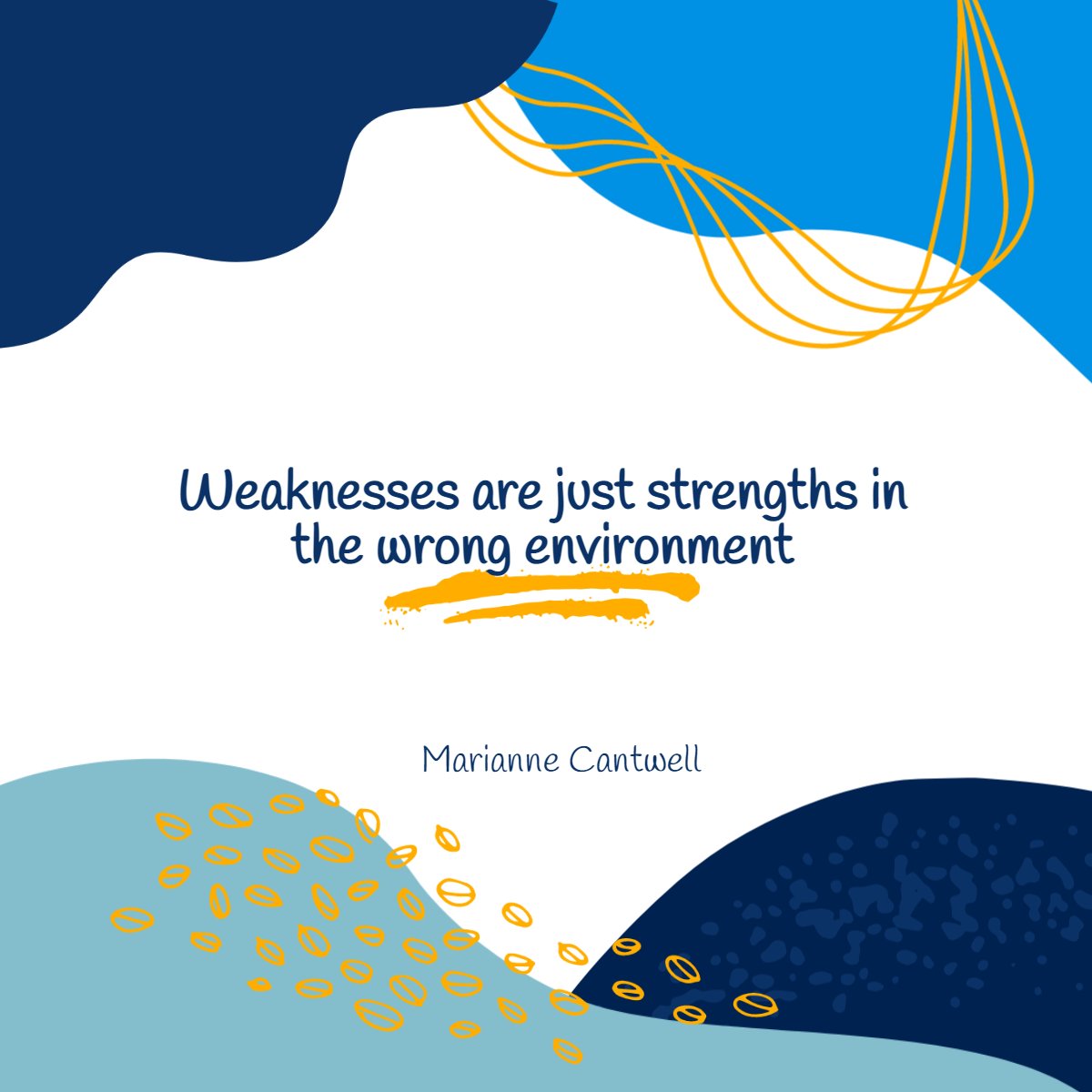 Don't think about weaknesses as something negative, 

Always remember ... 

#weaknesses #strengths
 #RealestateAppleton #Appletonwisconsin #AppletonWisconsinRealEstate #CharlesRobbinsRealtor