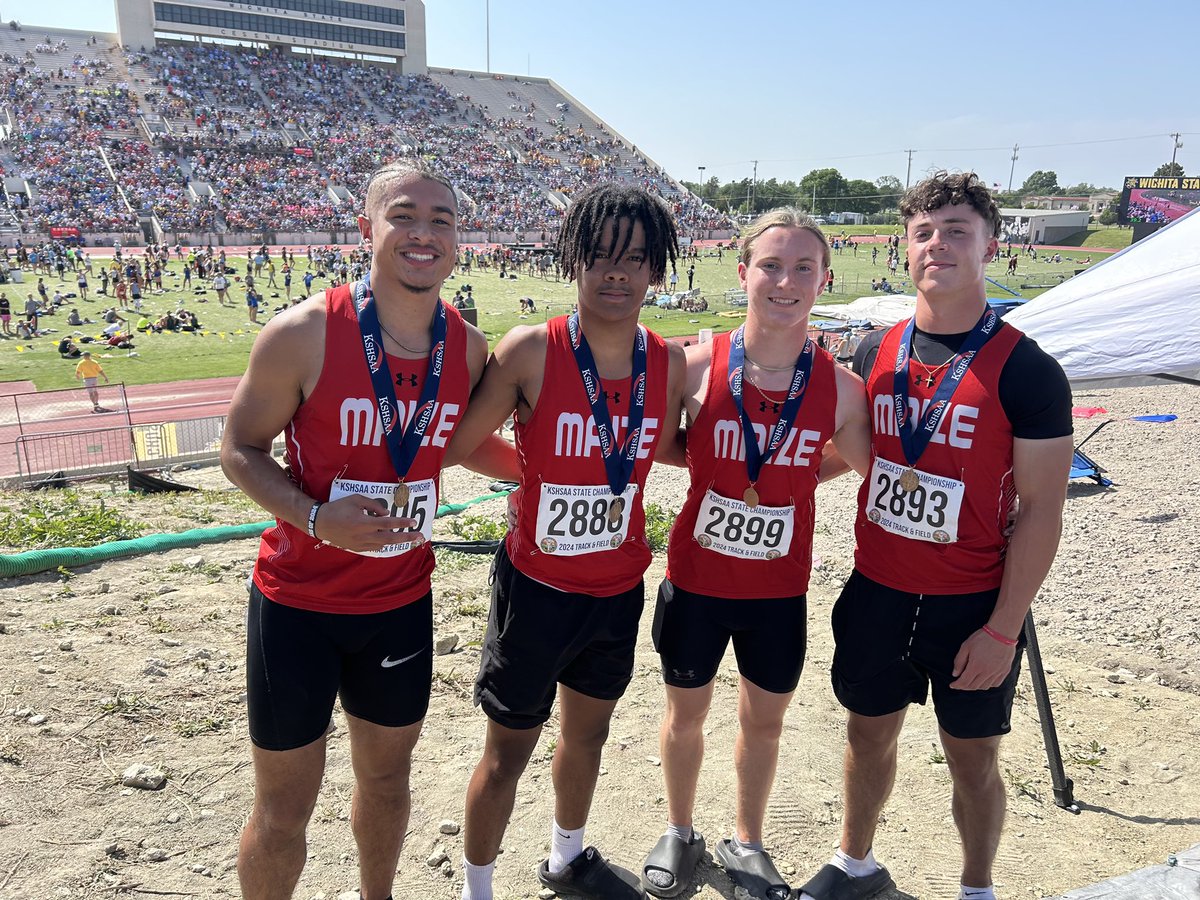 Maize High Track & Field (@maizetrack) on Twitter photo Congrats to the boys 4x100 relay of Martin, Cross, Zauner and Hayes on the bronze medal and new school record at the State Meet with a time of 42.13. <a href="/MaizeEagleAD/">Maize Eagle AD</a> Congrats to the boys 4x100 relay of Martin, Cross, Zauner and Hayes on the bronze medal and new school record at the State Meet with a time of 42.13. <a href="/MaizeEagleAD/">Maize Eagle AD</a>