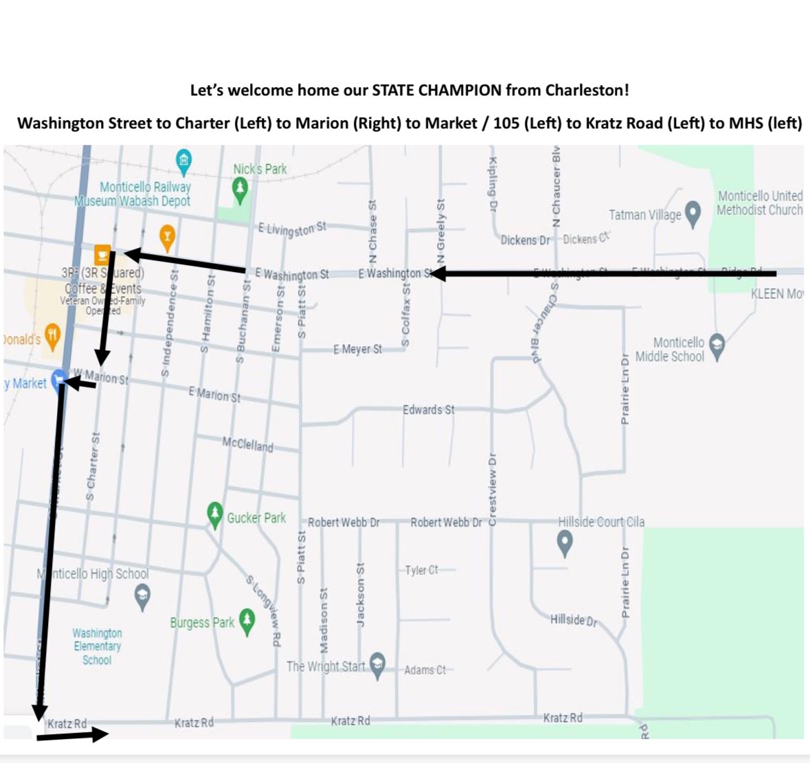 SagesAthletics's tweet image. 🚨SAGE FANS!!! 

Let’s welcome home our 2024 STATE CHAMPION at approximately 6:05 pm

The Sages will be escorted into town via Washington street to Charter to Marion to MHS

IT’S A GREAT DAY TO BE A SAGE 💜 💛 

#GoSages #StateChampion
#StateRecord #WallOfChampions #discusthrower