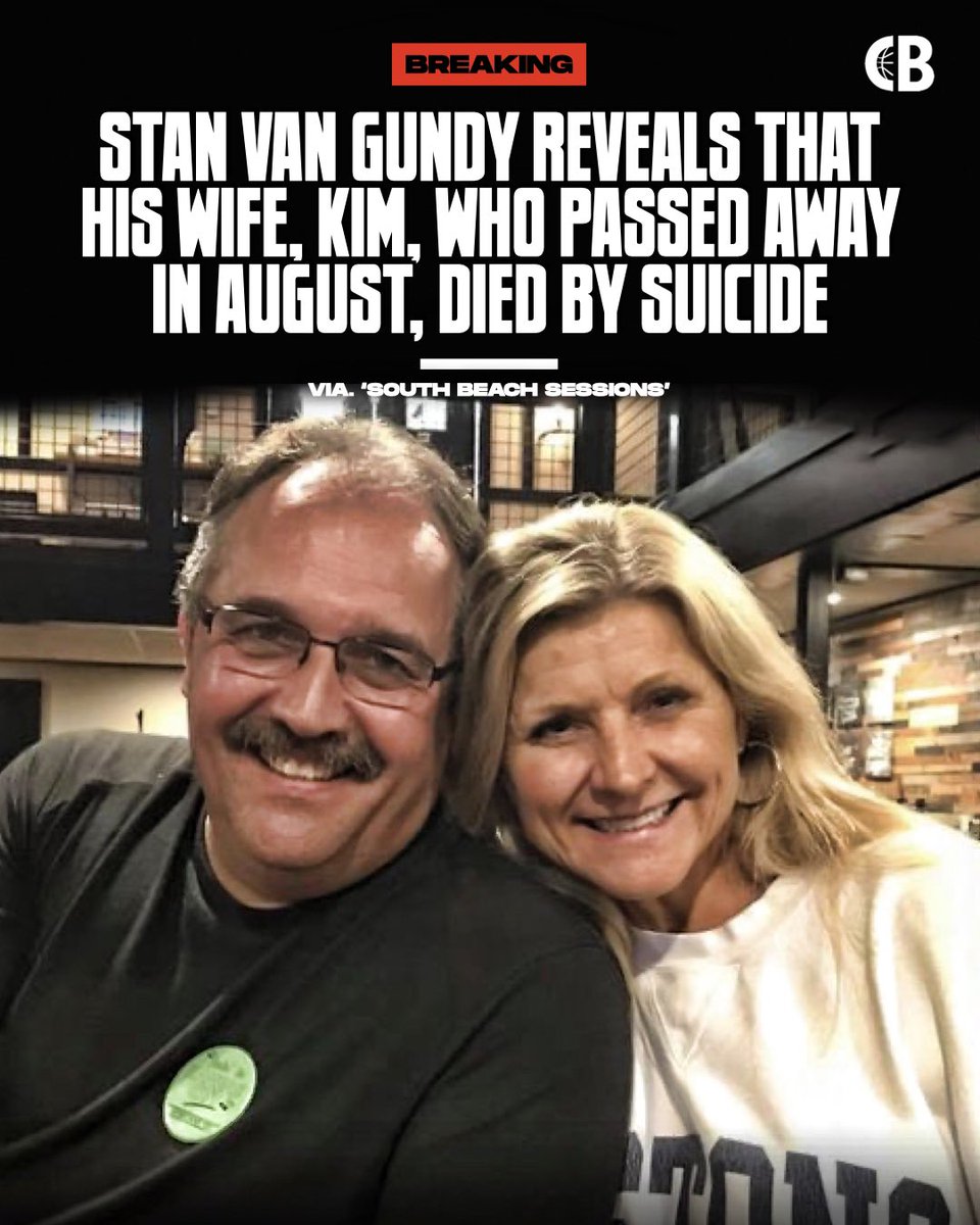 BREAKING: Stan Van Gundy revealed that his wife, Kim, who passed away in August, died by suicide. “She took her own life, Dan,” Van Gundy said, pausing to find the right words. “I’ll never ... I don’t care how long it goes, I can’t imagine that I’ll ever get over that … it was