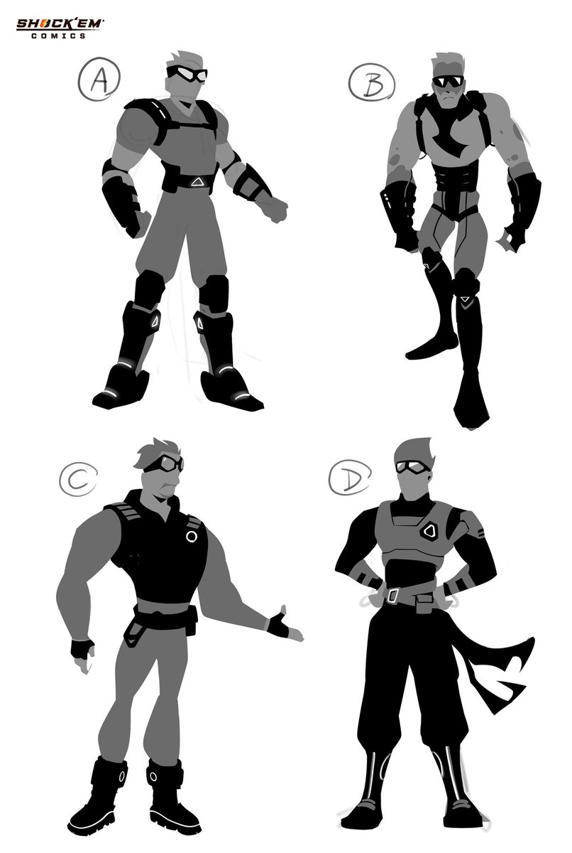 shockem_comics's tweet photo. These concept art pieces are from very early on in development.

We’ve collaborated with our illustrator through this phase to bring you a one of a kind art style for our upcoming comic book. 

We can’t wait to show you full illustrations from the pages! Stay tuned for more! https://t.co/yXmsOpGjwC