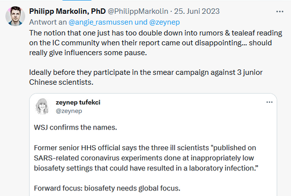The danger I saw in @zeynep is twofold; First, she spreads scientific misinformation while attacking and discrediting domain experts who publish on the topic Second, she has a large platform that she wields irresponsibly (even bully others, such as a science journalist) 12/