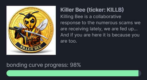 KillerBeevip's tweet photo. The time has come, only 2% to list on DEX Screener. https://t.co/H35Uur0Nm5
