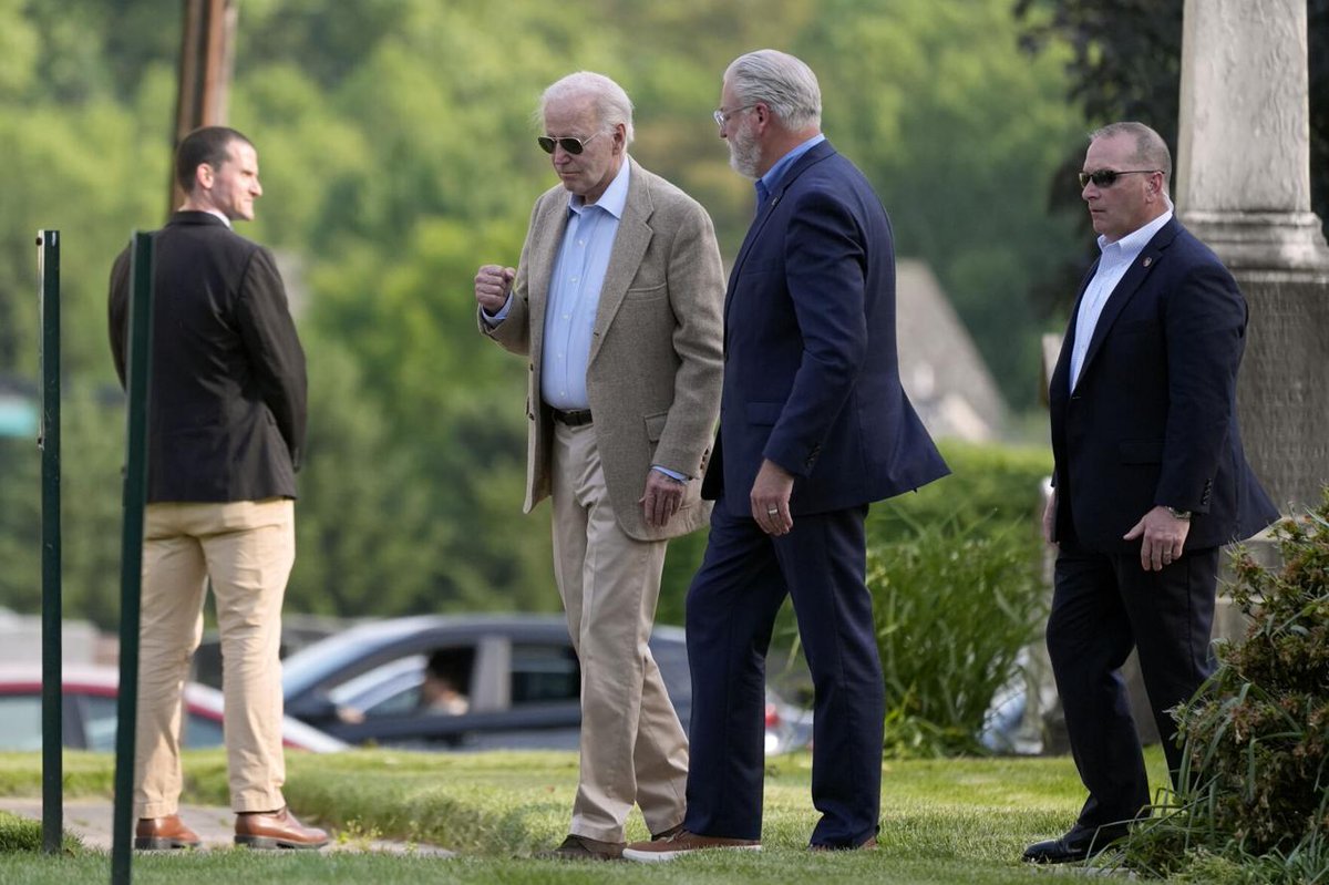 📸 President Biden, wearing a tan sport coat, left Mass at St. Joseph on the Brandywine. Meanwhile, it's astonishing how Christian Conservatives overwhelmingly support a man who has been married three times, was caught in an affair with a porn star, found liable for rape, and is