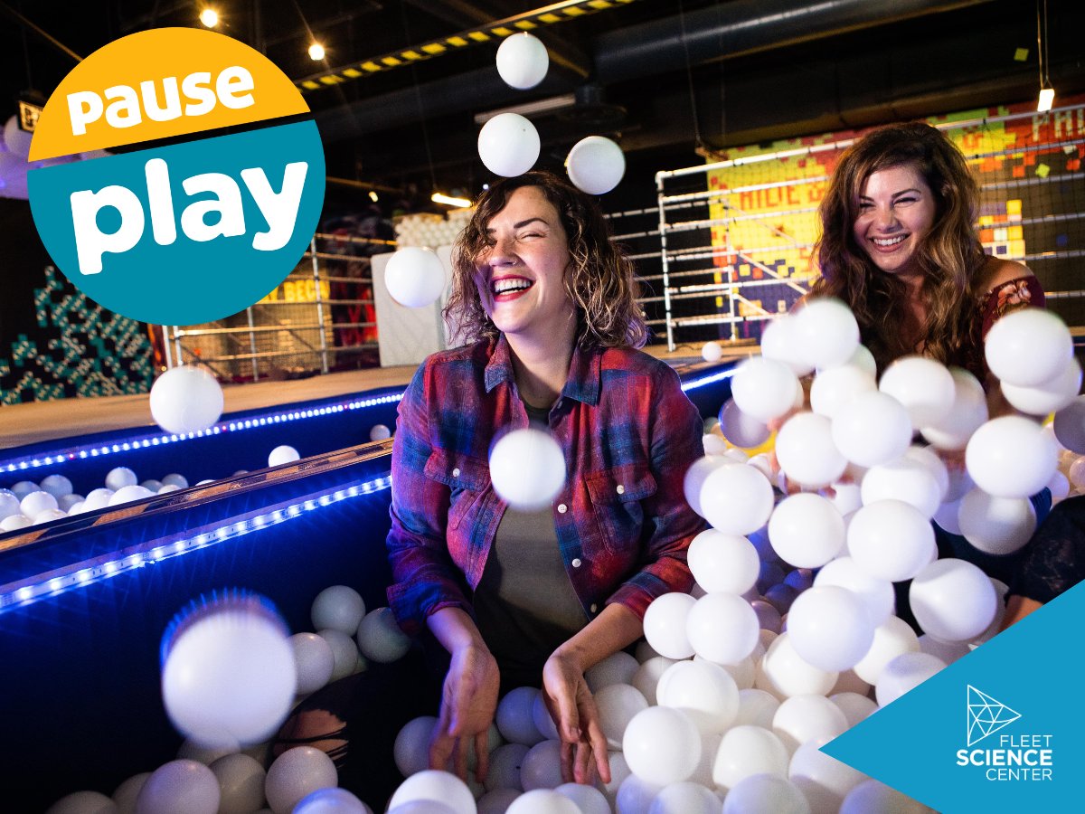 fleetscience's tweet image. You're invited to the public opening of the Fleet's newest exhibition, Pause|Play on Saturday, June 1! ✨ We’re bringing your favorite childhood pastimes to life in a modern indoor space, where the only rule is to have fun. 🤪 #PausePlay Learn more: bit.ly/3Ked41g