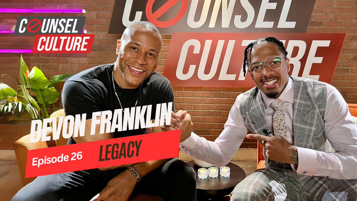 #CounselCulture’s “Legacy” featuring DeVon Franklin can be streamed now at the link! @devonfranklin @nickcannon Watch & Subscribe here: youtube.com/watch?v=lmbUR-…