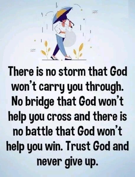 I will walk by faith even though I don't see.
2 Corinthians 5:7

With God, nothing is impossible.
Matthew 19:26

Good morning☕💚