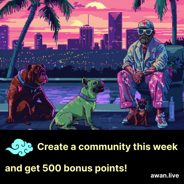 ☁️ Introducing AWAN's DEPLOYER CHALLENGE!  

Create your Community Between May 25th and June 2nd to get an extra 500 points for the Season 1 Airdrop.  🚀

The top community based on number of keys sold will win a FREE Feature on AWAN. 🥇

awan.live
