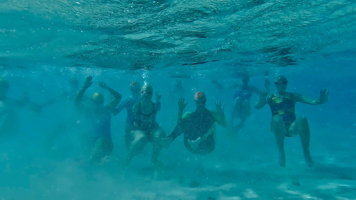 Most swims (those when it occurs to us) begin with the ocean swimmers’ salute, both above and below the water. It’s a ritual, to be part of which all new oceanswimsafarists yearn. They learn something about themselves with each #ossFrenchPolynesia #FrenchPolynesia #swim #Pacific