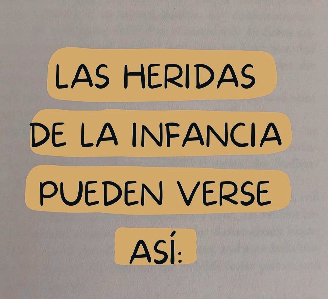 🌟 5 FORMAS EN LAS QUE SE VEN LAS HERIDAS DE LA INFANCIA🌟

✨¿Sabías que las heridas de la infancia no se sanan con el paso del tiempo si no se hace terapia?✨

📂Siéntete libre en guardar y compartir este hilo📂

🧵👇