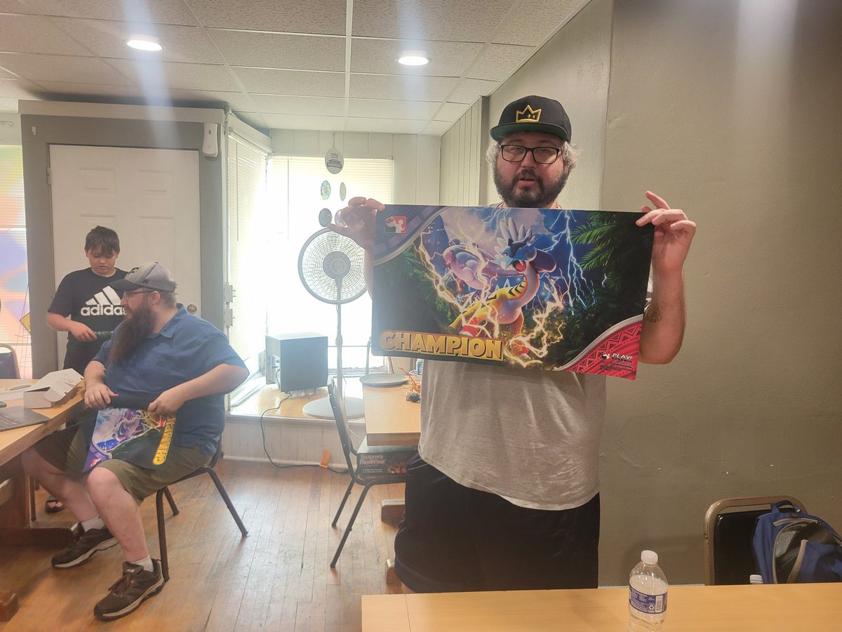 ➡️ This Saturday Members of #TeamInsightTCG went to Sutton, WV to shop called Carboard Coliseum. Team member @Plutonicly captured another cup 🏆 bringing him closer to his Worlds Invite! #roadtohonolulu #pokemontcg #cpgrind #naic2024