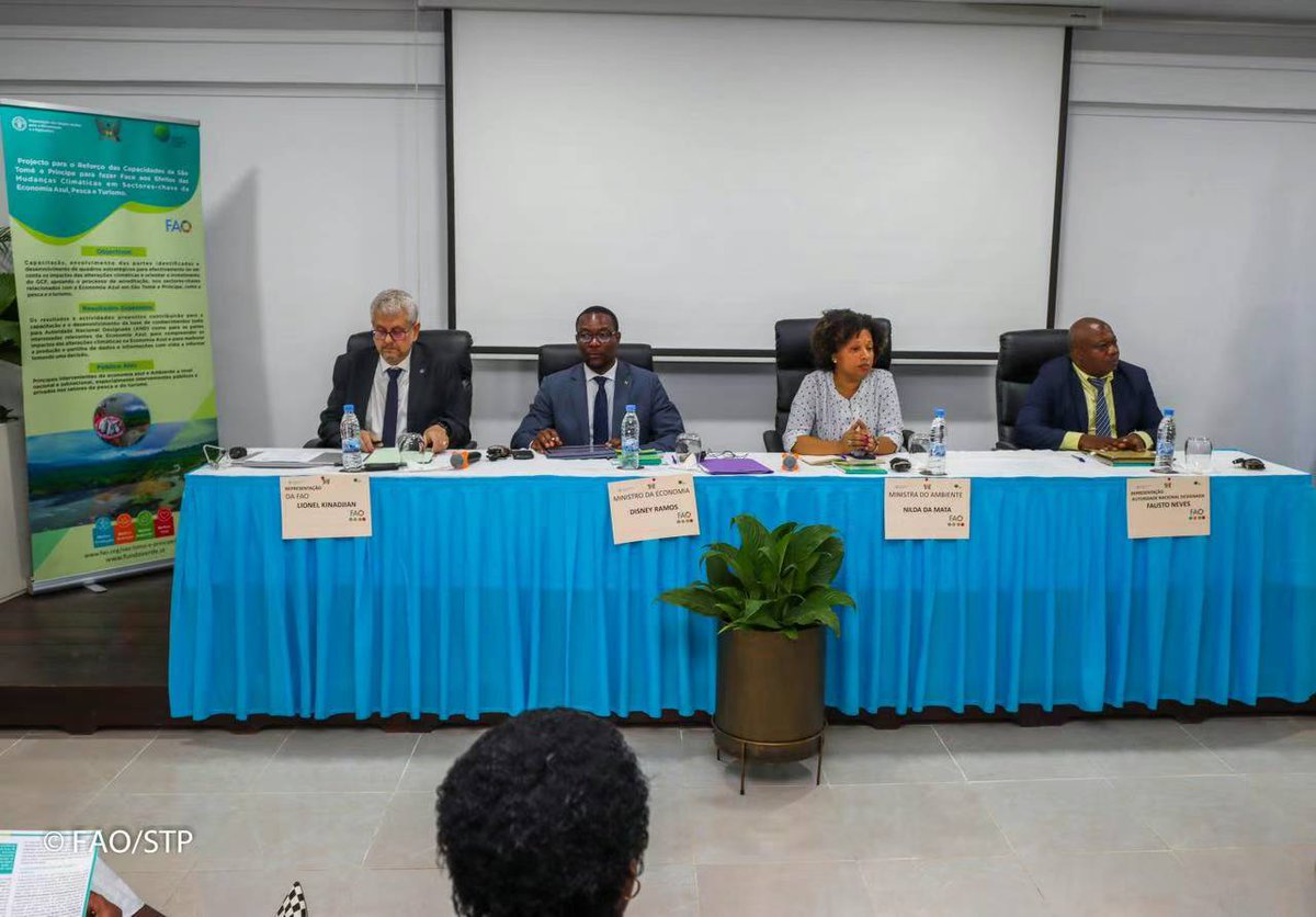 Sao Tome, May 24, – The Government, in partnership with FAO and with funding from the Green Climate Fund (GCF), launches the activities of the capacity-building project to address the effects of climate change impacting the blue economy, including the fishing and tourism sectors.