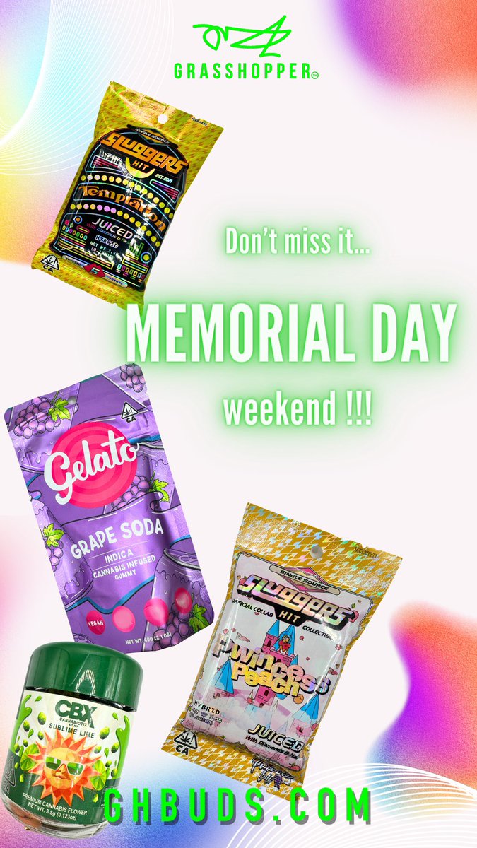 Get your Memorial Day weekend pack with us! Open from 7am-10pm!