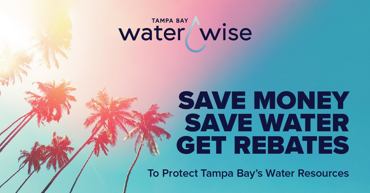 The @TBWaterWise program helps residents and property owners save money, save water, and access rebates to make upgrades that protect our precious #water resources. Visit TampaBayWaterWise.org to learn more about available rebates and start saving today! #PCUT