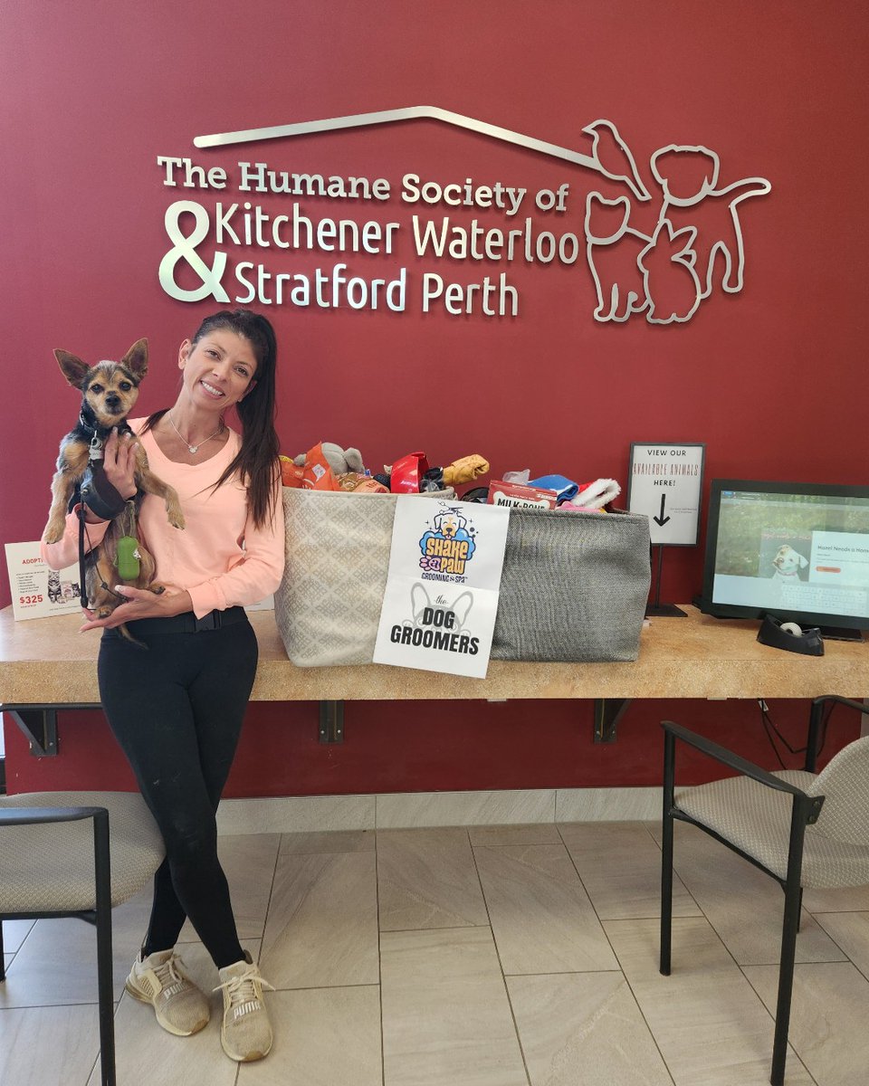 Thank you so much to Shake a Paw Grooming & Spa for this generous donation of items for our animals. That was so kind of you! PS. your dog is adorable..please tell him we said hi!