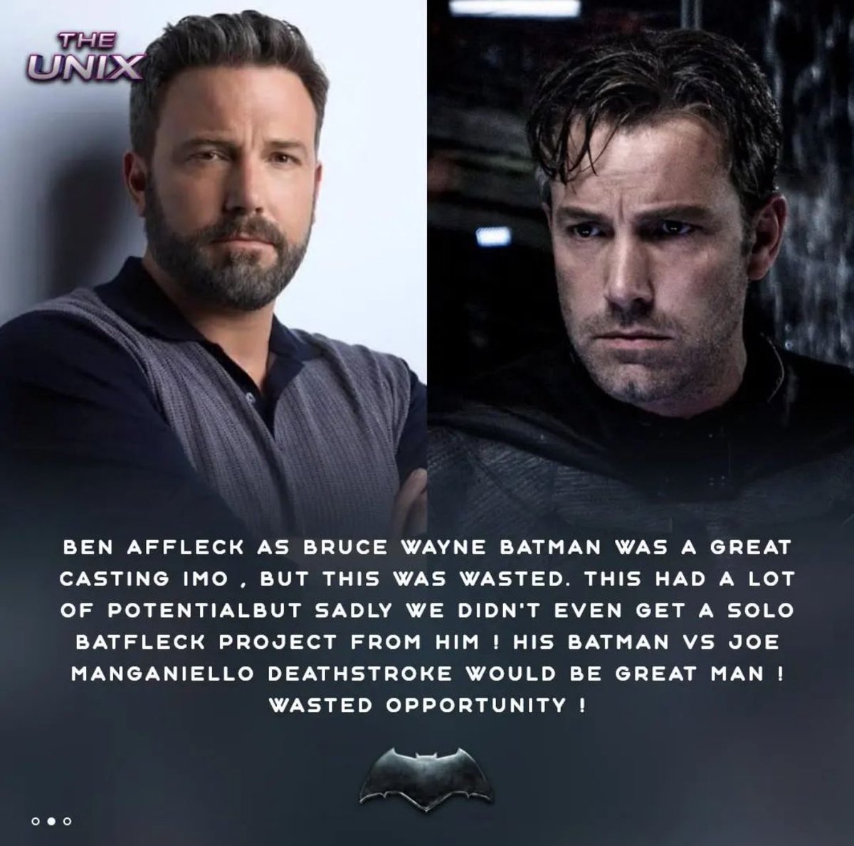I absolutely agree and believe @BenAffleck needs a solo film! I don’t believe any Batman fan can say another Batman film is the best when an un-made solo Batfleck film still casts a dark shadow on the Bat franchise 💯