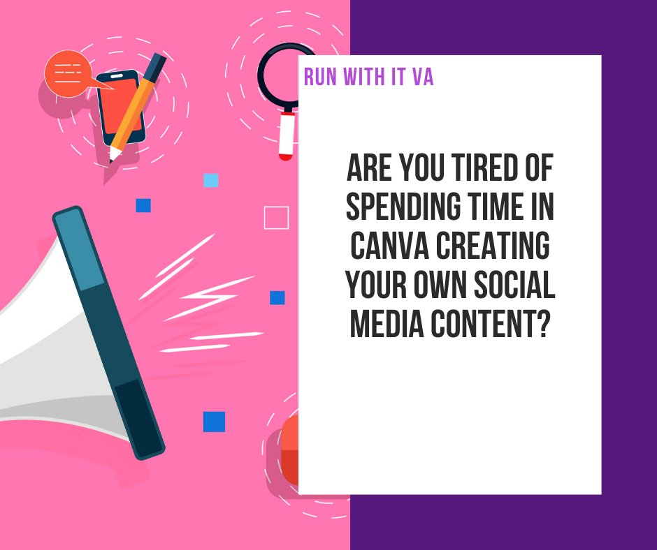 Does creating your own images take up a lot of your time that could be spent on money-making activities?  Let Run With It VA create the graphics for you! Learn more here: runwithitva.com/done-for-you-s… #internetbusiness #socialmediaforbusiness #digitaltips