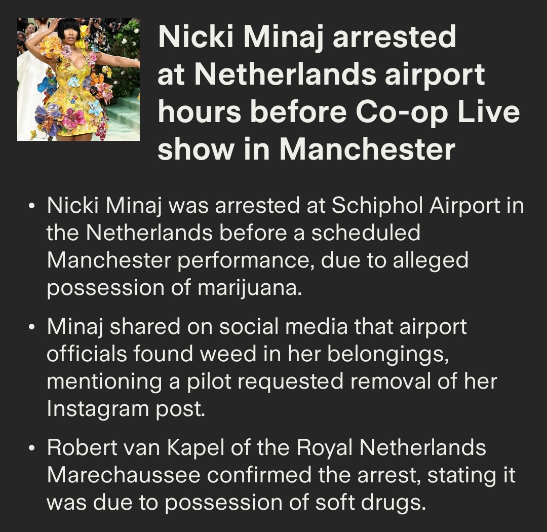 Nicki Minaj arrested for possession of marijuana in the Netherlands. I can't wait to see what Joe Biden offers them to get her back? Vermont? #nickiminaj Follow me here - @realJustATheory