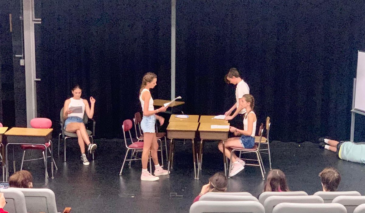 BeaverAreaSD's tweet photo. BAMS Creative Writing students wrote, cast, and directed short plays as part of their final project. Genres ranged from mystery to musical satire! The audience laughed, gasped, and enjoyed every second! https://t.co/1dirRJt9xY