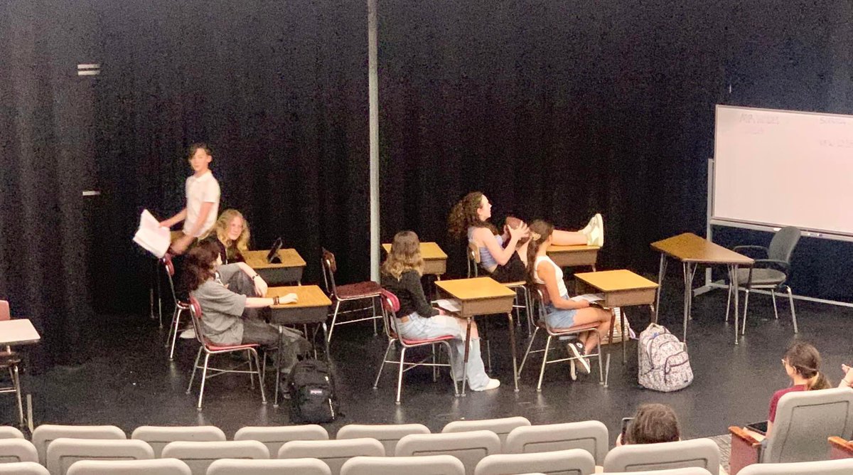 BeaverAreaSD's tweet photo. BAMS Creative Writing students wrote, cast, and directed short plays as part of their final project. Genres ranged from mystery to musical satire! The audience laughed, gasped, and enjoyed every second! https://t.co/1dirRJt9xY
