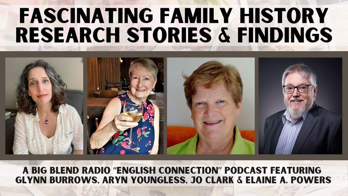 Big Blend Radio & Magazines (@bigblendmag) on Twitter photo We have some wild Family History Research Stories being shared on #BigBlendRadio now w/ Glynn <a href="/NorfolkTours/">Glynn Burrows</a> and 3 special guests including Jo <a href="/glass_have/">Have Glass, Will Travel</a>. Podcast on YouTube: youtu.be/GMSfpT2Wq6s?fe… #FamilyHistory #Genealogy We have some wild Family History Research Stories being shared on #BigBlendRadio now w/ Glynn <a href="/NorfolkTours/">Glynn Burrows</a> and 3 special guests including Jo <a href="/glass_have/">Have Glass, Will Travel</a>. Podcast on YouTube: youtu.be/GMSfpT2Wq6s?fe… #FamilyHistory #Genealogy