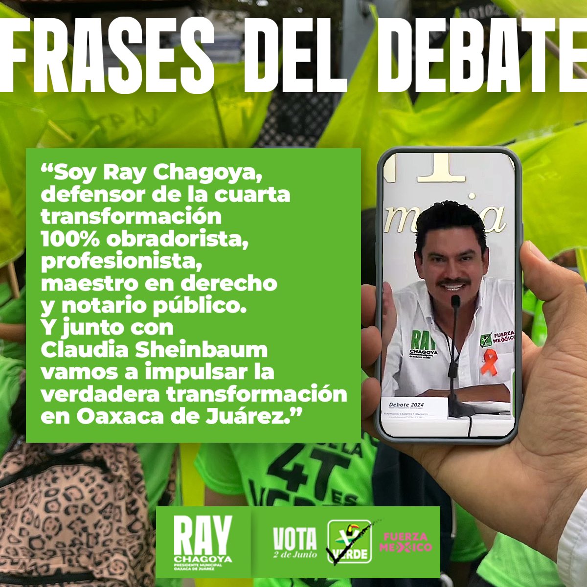 Soy tu vecino Ray Chagoya y trabajaré con una nueva visión y energía para solucionar los problemas de Oaxaca de Juárez. #OtraEnergíaParaTransformarOaxaca ⚡️