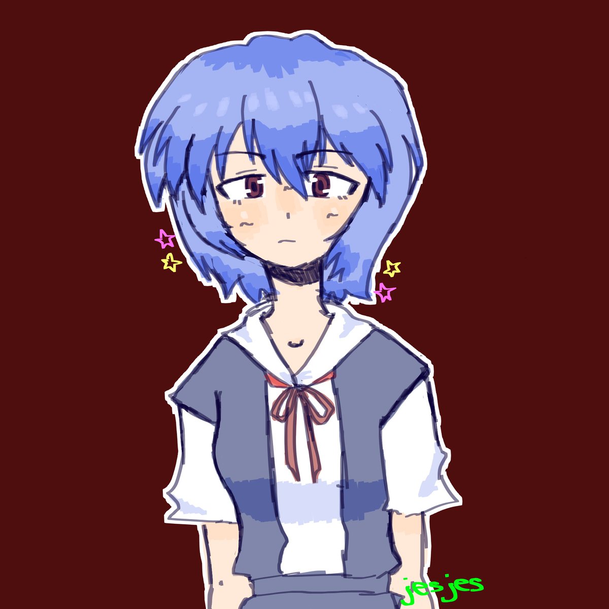 una rei, no me gusto como quedo xd #evangelion