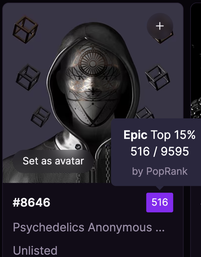 4REMgm's tweet photo. Do realize I just constructed Top 15% @psychanon .  Which other project allows you to powerboost the value of your NFT like that huh?  IYKYK https://t.co/dBOytsa0KG