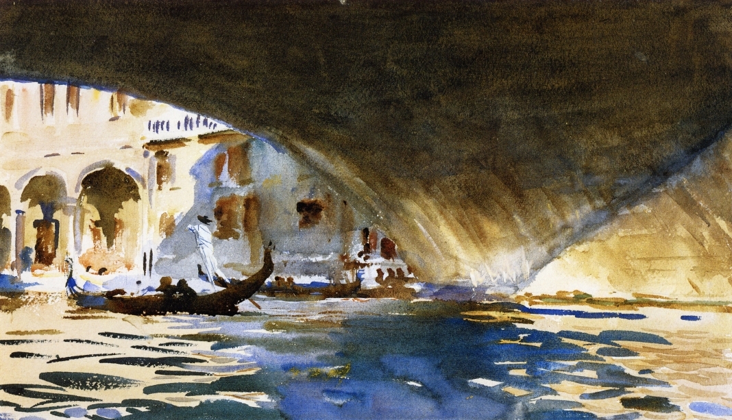 Under the Rialto Bridge, 1909 #impressionism wikiart.org/en/john-singer…