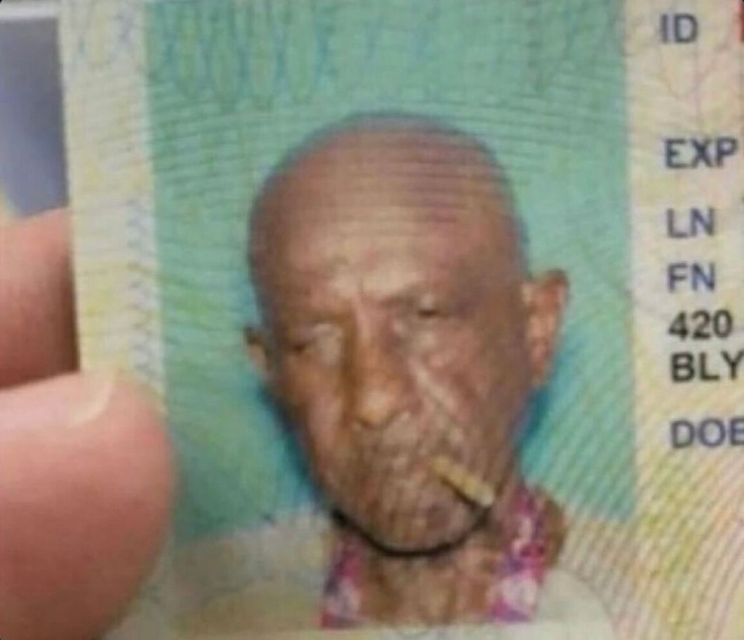 Bro smokin a blunt for his license pic 💀